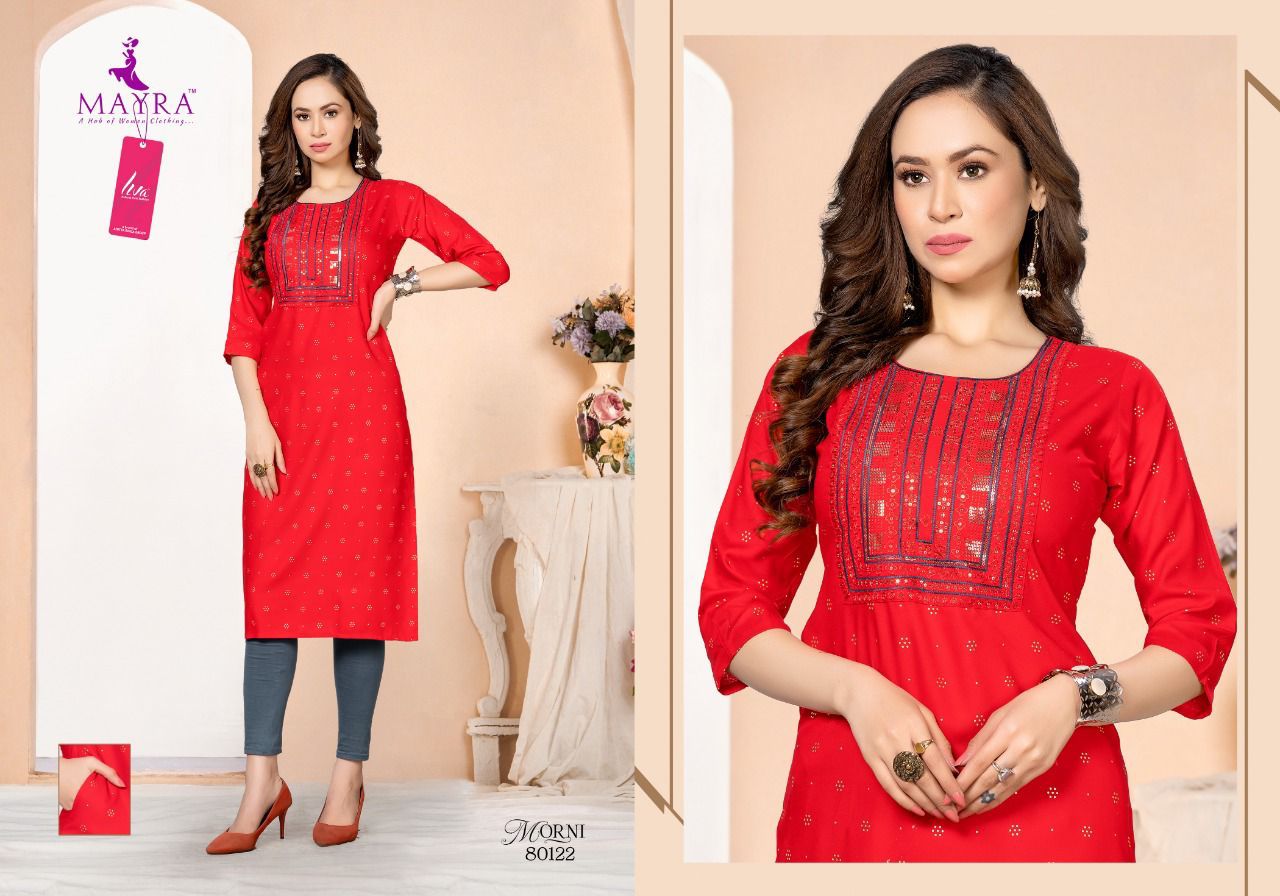 Mayra Morni Ethnic Wear Wholesale Printed Kurti Catalog